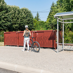 © Box with recharge point for battery-assisted bikes - Henri de Caevel